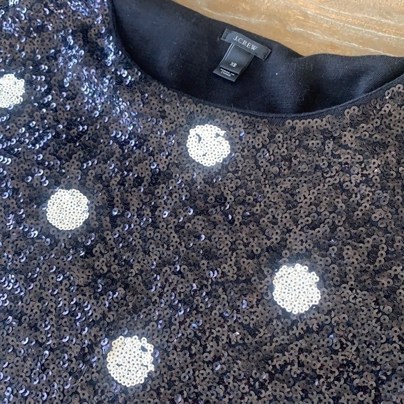 J Crew Sequin Polka dot top - Picture 3 of 8